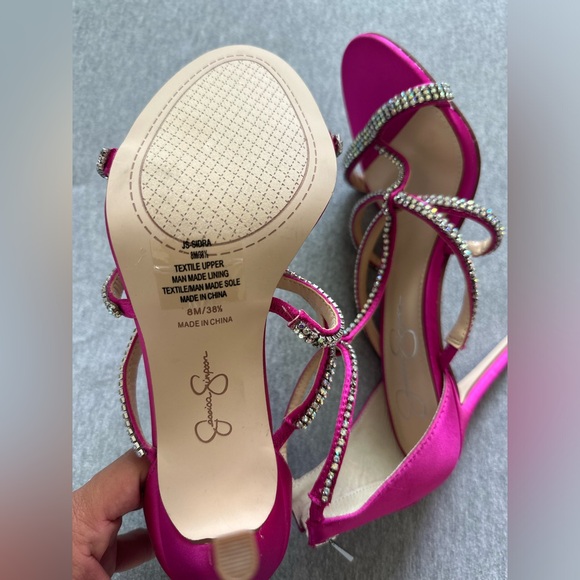 Jessica Simpson pink bling heels - Picture 3 of 4